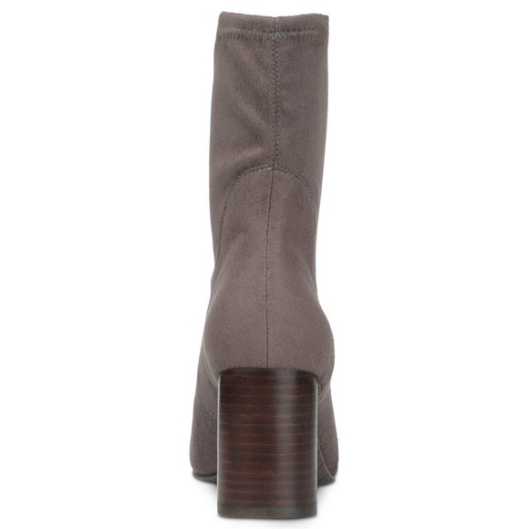 Gisele dark taupe stretch suede boots - Picture 3 of 8